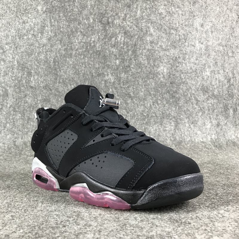 2017 Jordan 6 Low GG Sun Blush Black Pink Women Shoes